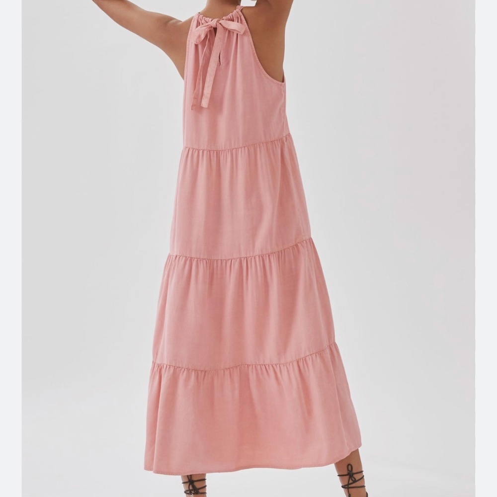 CLOTH AND STONE HALTER DRESS - SOFT PINK - SIZE L - Picture 3 of 6